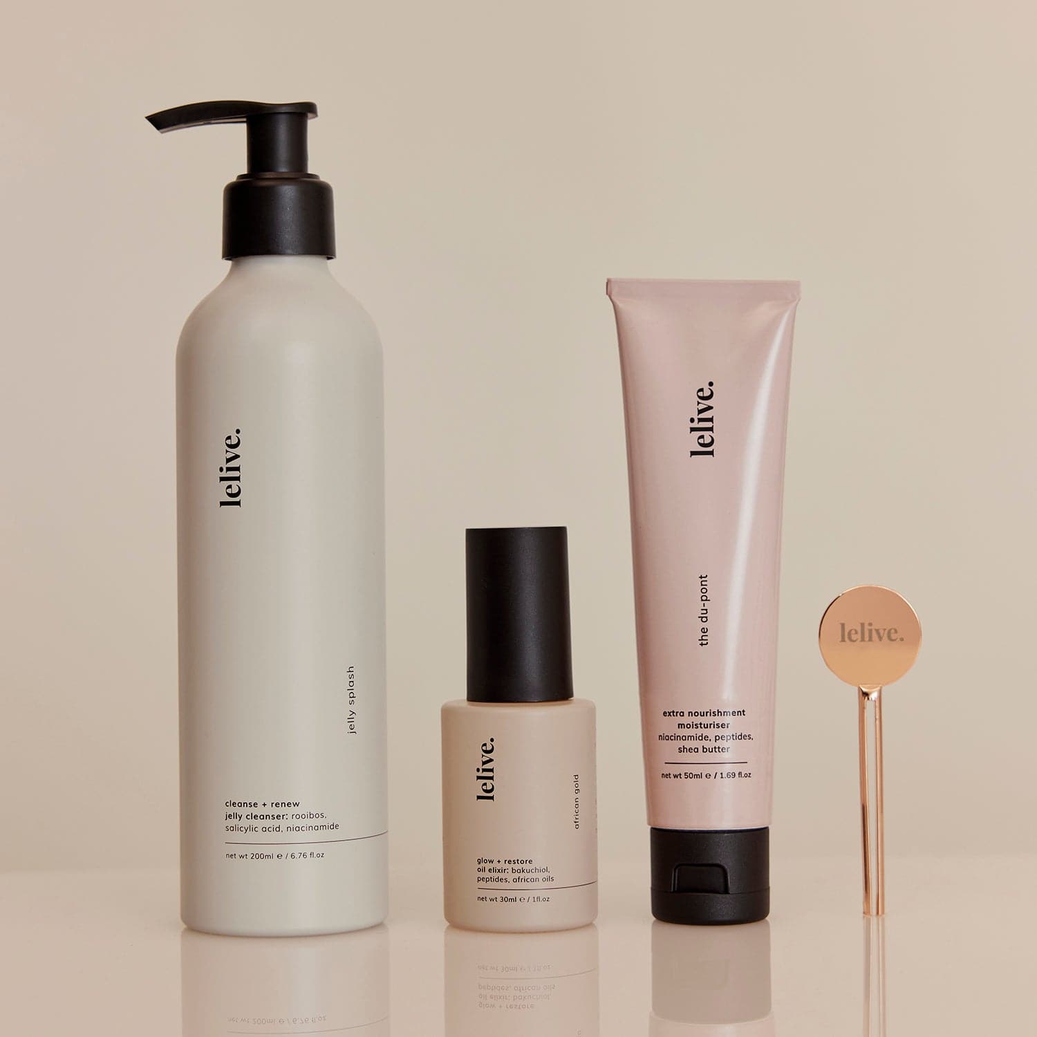 nourishing | 3-step routine | hydrate + plump - lelive